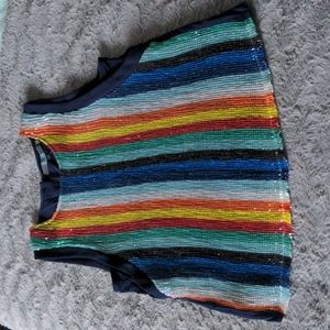 Eva Franco Sequined Sleeveless Top